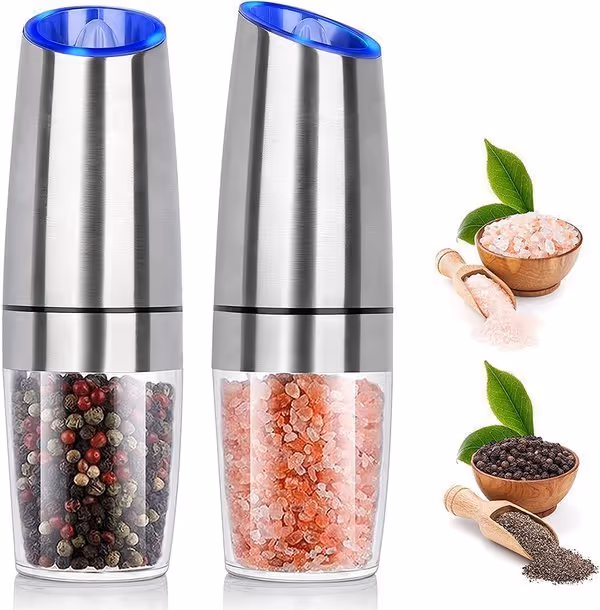 Automatic Electric Gravity Induction Salt and Pepper Grinder – Coolradius kitchen helper